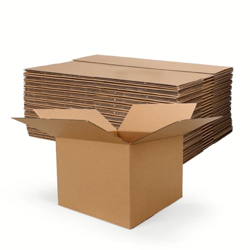 Rempry Brown 25 Pack 8x8x6 Shipping Boxes - Small Corrugated Cardboard for Mailing & Packaging