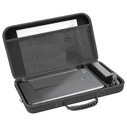 Hard Travel Case for Canon PIXMA TR160/ TR150/ iP110 Wireless Portable Printer and Battery Pack, Printer Organizer with Adjustable Shoulder Strap, Mesh Pocket fit Ink Tank, Adapter (CASE ONLY)