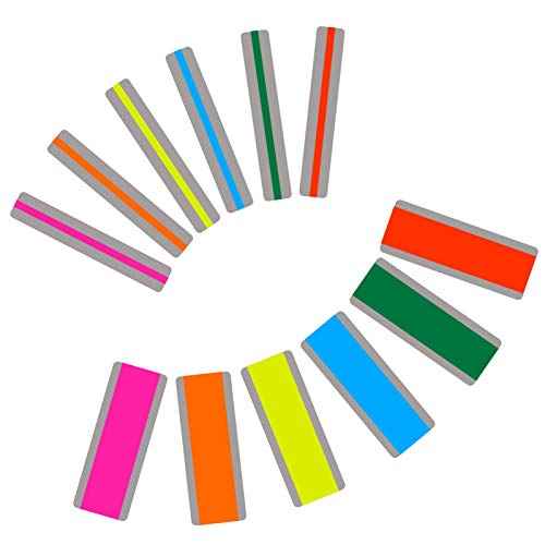 Dyslexia Tools for Kids, 12 Pieces Guided Reading Strips Highlight Strips Colored Overlay Highlighter Bookmarks Tracking Rulers Helps with Reduce Visual Stress Children Assistant£¨2 Sizes,6 Colors£©