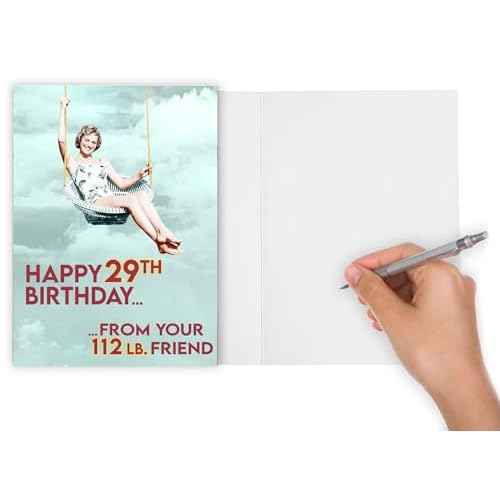Funny Birthday card for women, friend, sister, daughter, mother - vintage woman photo Birthday greeting for 29 year olds - and all ages!