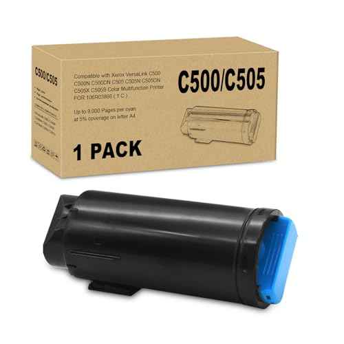 Remanufactured C500/C505 Cyan Toner Cartridge Replacement for 106R03866 Compatible with Xerox VersaLink C500 C500N C500DN C505 C505N C505DN C505X C505S Color Multifunction Printer ( 1-Pack )