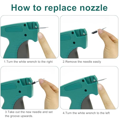 Jiozermi 10 Pcs Standard Tagging Gun Needles - Compatible with All Tagging Guns