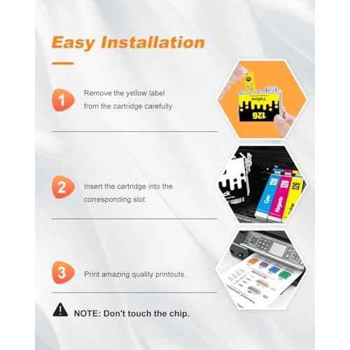 126 Ink Cartridges Remanufactured Replacement for Epson 126 Ink Cartridges for Epson 126 T126 Ink use for Epson Workforce WF-3520 WF-3540 WF-7010 435 545 645 845 60 Stylus NX430 (10 Pack£¬126 Ink)
