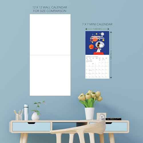 Graphique 2026 Peanuts Mini Wall Calendar | 7¡± x 7¡± | Thick Paper | Home & Office Organizer | Large Monthly Grid | 3 Languages & Marked Holidays | 4 Month Preview Page for 2027