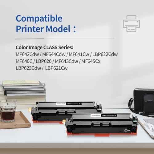 INKCLOUD 054H Black Toner 2-Pack with Chip Compatible Canon 054H 054 Black Toner Work with Canon Color ImageClass MF644Cdw MF642Cdw LBP622Cdw MF642c MF641cw Printer (Black, 2-Pack)