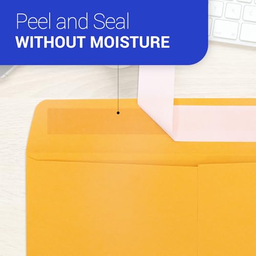 Goefun Yellow 10x13 Heavyweight Manilla Envelopes with Gussets - Expandable, Self-Sealing, Pack of 25