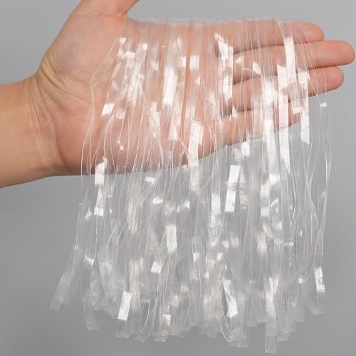 Clear Large Rubber Bands 8in x 0.2in – 50 Pcs for Balloon Arch