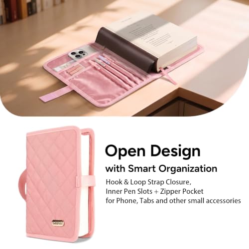 Pink Adjustable Bible Cover with 75 Tabs for Women - Waterproof & Durable