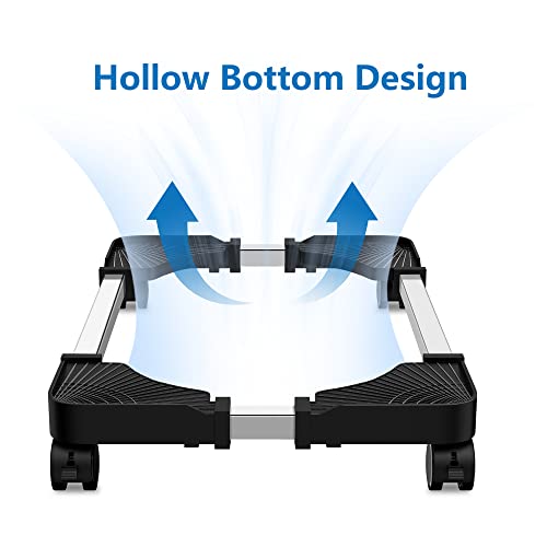 Adjustable Computer Tower Stand | Mobile CPU Holder for Desktop PC Tower Riser