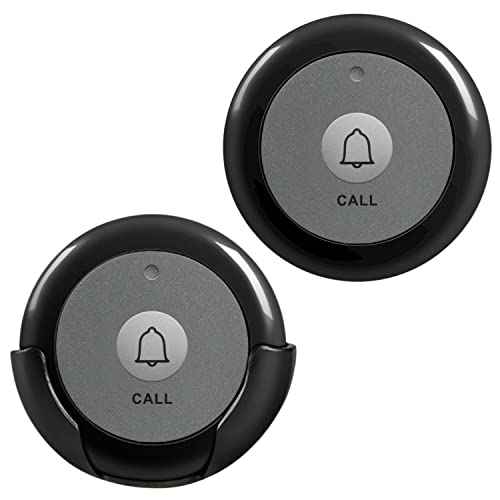 Wireless Call Buttons for Wireless Calling System Nurse Call System for Customer Elderly Seniors Residents in Restaurant Clinic Nursing Home Care Facilities 5 PCS Black