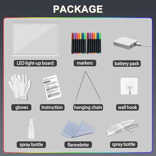 Led Drawing, 6 Modes & 13.7"X10" Light up Note for Kids with 8 Color pens, Gifts for Kids for Halloween Christmas Birthday Gifts Presents