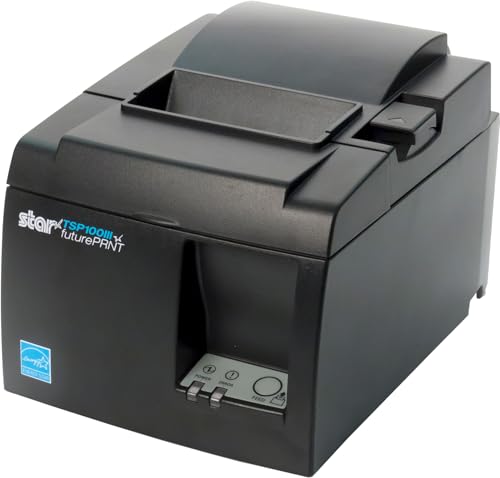 Star Micronics TSP143IIIBi Bluetooth Thermal Receipt Printer Gray - iOS, Android, Windows