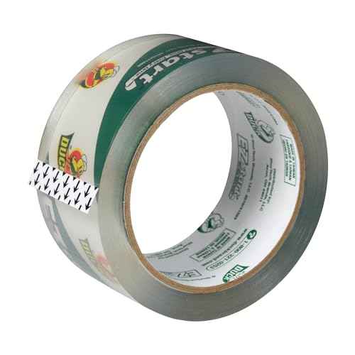 Duck EZ Start Clear Packing Tape Refills - 6 Rolls of Quiet Easy Start Packaging Tape for Boxes, Shipping, Moving & Storage - 1.88 Inch x 55 Yards - 3" Core - Clear (287862)