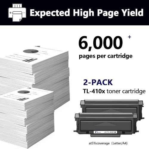TL-410X Toner Cartridge Compatible for Pantum TL-410X TL-410 Toner Cartridge for Pantum M7102DW M6802FDW P3012DW P3302DW Series Printer, Page Yield Up to 6000 Pages(2 Pack£¬Black)