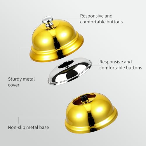 Gold Desk Bell Call Button for Restaurant Hotel Office Reception Service