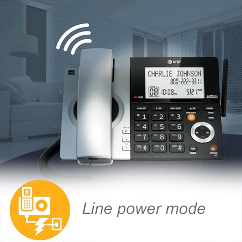AT&T CL84307 Expandable Corded/Cordless Phone with 3 Handsets, Smart Call Blocker