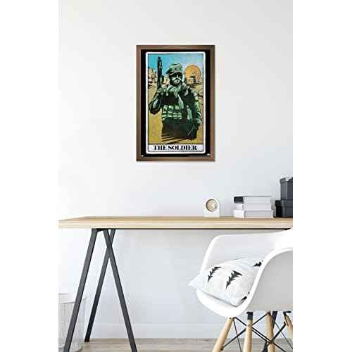 Trends International Call of Duty: Modern Warfare 2 - Captain Price Tarot Card Wall Poster, 14.725" x 22.375", Bronze Framed Version