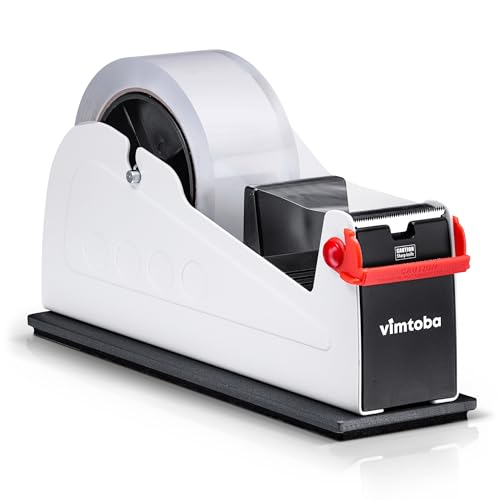 Heavy Duty 2-Inch Desktop Tape Dispenser — Dual 1-Inch Rolls, Non-Slip Base (Brand: Vimtoba) - Variation 1