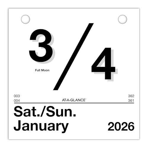 AT-A-GLANCE 2026 ¡°Today Is¡± Daily Wall Calendar Refill, 6" x 6", Small (K15026)