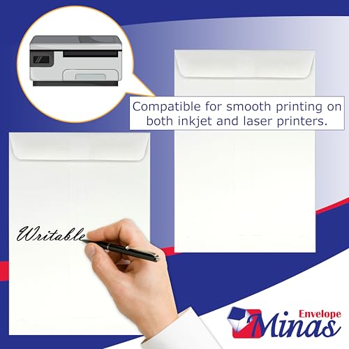 500 Minas Envelope 6" x 9" Catalog Envelope (Open End) Sturdy 24lb. White (500 Envelopes)