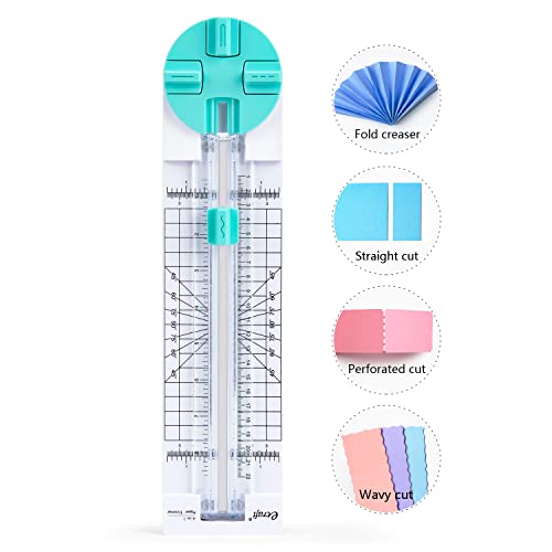 eCraft Green Multi-Function Paper Trimmer with Dial Blades for Scrapbooking & Cardmaking