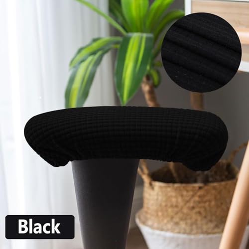 BAIDATONG Office Chair Arm Covers 2Pcs Set (Black, 10-13 to 2-4 inch) Elastic Arm Rest Covers
