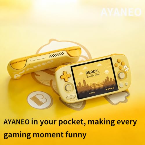 AYANEO Pocket Air Mini Yellow Handheld Retro Gaming Console 4.2" Screen