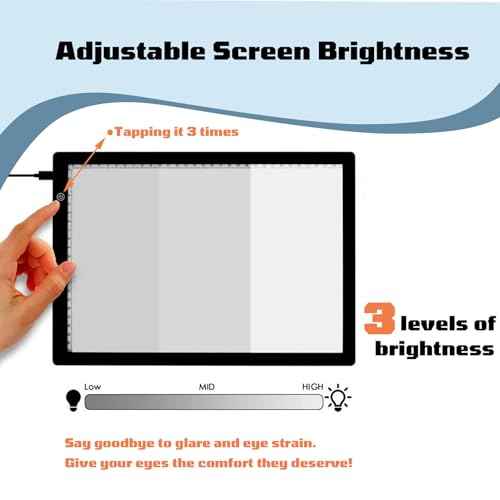 Slide Viewer Light Box for Slide Negative Film Scanning, 3 Brightness Backlight, APP Editing, Ultra Thin Soft Light Box Scanner LED Slide Scanner with USB Powered