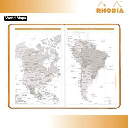 Rhodia Webplanner 2026 Calendar Year - 6 1/4" x 9 3/8" - Orange Cover - Weekly Planner Organizer
