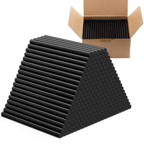 Threlaco 240 Pack Hot Glue Sticks Black Hot Melt Adhesive Glue Sticks for All Temp Guns 8 Long x 0.43 Dia Multipurpose for Kids Adults DIY Art Craft Sealing Repairing Festival Decoration 11.5lb