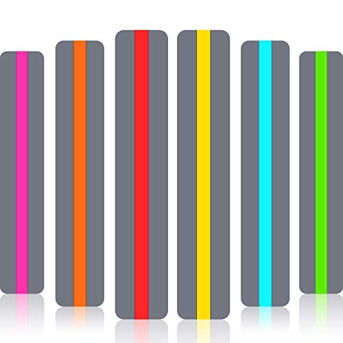 Zonon 6 Pcs Guided Reading Strips for Dyslexia - Colored Highlight Reading Aids