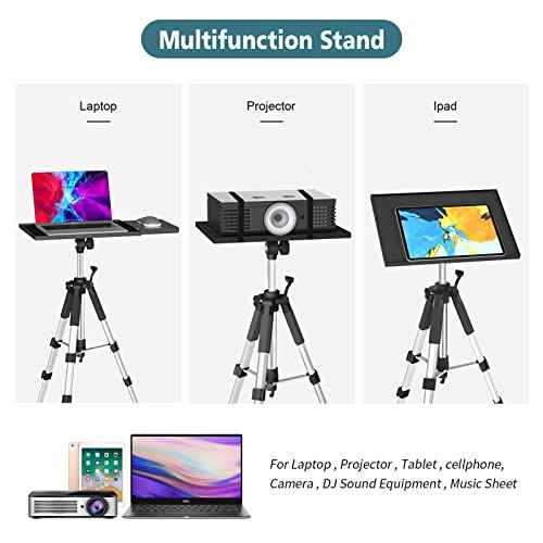Projector Stand Tripod - Each Leg Height Can Be Adjusted Independently, Adjustable Height from 17.6 to 51.4 Inches