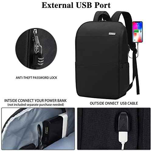 MAXTOP Travel Laptop Backpack with USB Charging Port Anti-Theft[Water Resistant] College Bookbag Fits 18.4 Inch Laptop