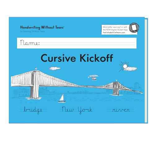Learning Without Tears Cursive Kickoff Student Workbook, Age 7+, 2nd Grade+, Handwriting Practice, Writing Book, School & Home, Language Arts, Tutoring, Sensory