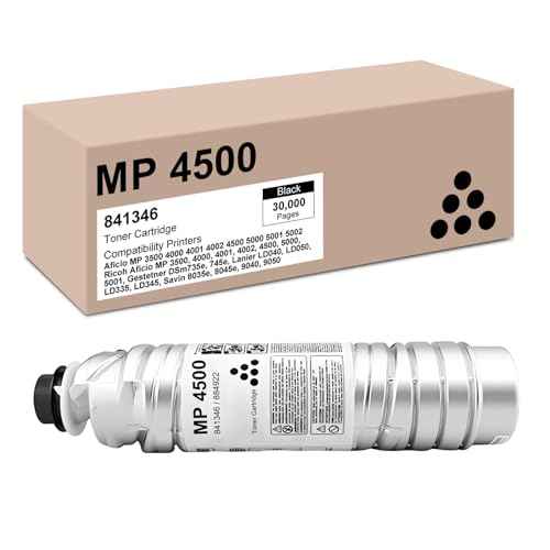 BUEGOO MP 4500 Toner Cartridge Black MP4500 841346 Compatible for Aficio MP 3500 4000 4001 4002 4500 5000 5001 5002 Printers| 1 Pack