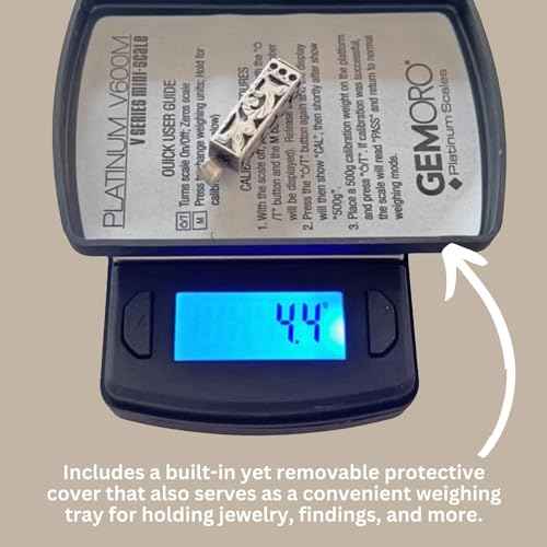 GemOro Platinum V600M | Durable Precise Jewelers Countertop Portable Mini Scale | Digital Precision Tool with Expert Professional Reading & Accuracy 600g x 0.1g Readability V Series