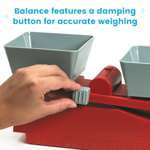 hand2mind Precision School Balance Weighted Balance, School Weight Scale for Kids, Balance Scale for Classroom, Primary Balance Scale, Math Manipulatives Middle School, Student Math Balance
