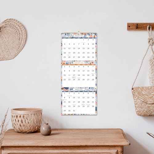 2026 Wall Calendar - Jan. 2026 - Dec. 2026, 3 Month Wall Calendar Display (Folded in one Month), 11.25" x 26", 3 Month Calendar 2026