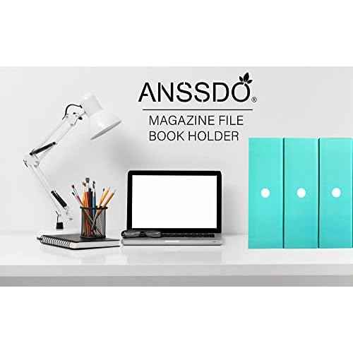 24 Pack Teal Cardboard Magazine Holders, Premium Magazine File Holder for Desk, Foldable Large Volume Magazine File Organizer as Book Bins or Folder Holder for Office or School¡¦