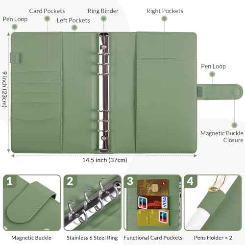 SKYDUE 100 Envelopes Money Savin Challenge Binder, A5 Money Saving Budget Binder with Cash Envelopes - Savings Challenges Book to Save $5,050