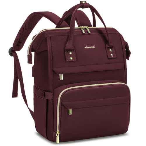 LOVEVOOK Backpack for Women, 17 inch Laptop Backpack for Women Teacher Backpack Nurse Bag, Waterproof Work Backpack for Travel, Commuter, College