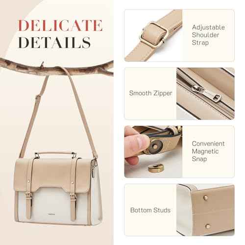 Missnine Laptop Bag 15.6 inch Canvas Messenger Bag for Women Professional Work Bag Shoulder Bag