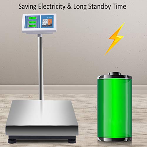 Giantex 660lbs Digital Floor Postal Scale Stainless Steel Shipping Weighing Scale