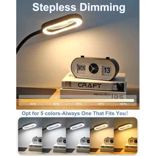 10X Magnifying Glass with Light and Stand LED Magnifier with Light Hands Free Lighted Magnifying Desk Lamp Dimmable for Close Work Craft Read Cross Stitch Sewing Repair Hobby Rectangular