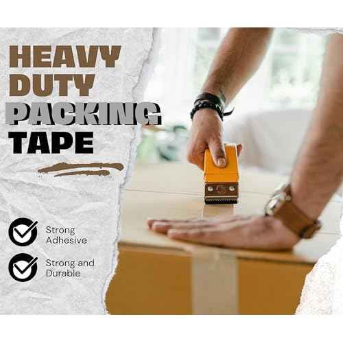 Brown Packing Tape ? Heavy Duty Brown Shipping Tape for Box Packaging & Moving ? 2.2mil Thick, 2-inch Wide Mailing Tape ? 36 Rolls (1980 Yards)