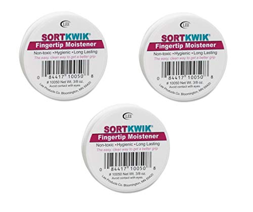 Lee Sortkwik Fingertip Moistener Pink 3-Pack for Paper & Money Handling