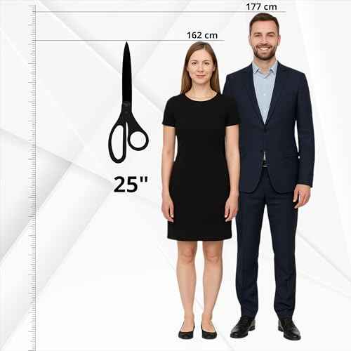 25" White Ceremonial Scissors ? Giant Ribbon Cutting Scissors for Grand Opening Large Shears for Ceremony Supplies Big 25 Inch Shears for Events Ribbon and Decorations Kit