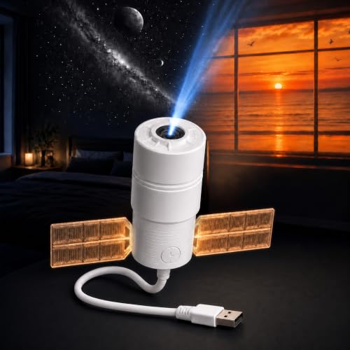 DAXMAIRELOX 5D Holographic Night Light Projector with 10 Films, Dual Auto-Off, USB Ceiling & Wall Decor
