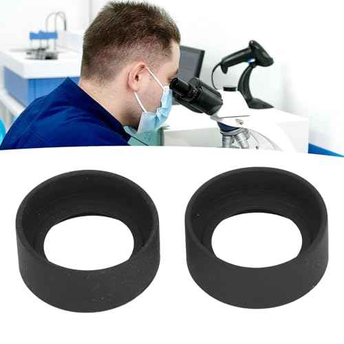 2PCS Eyepiece Eyeshields, Binocular Eye Cups Replacement, Eyepiece Protector, 44mm Diameter Rubber Flat Angle Eyepiece Guard Stereo Microscope Accessory for 40?42mm Interface