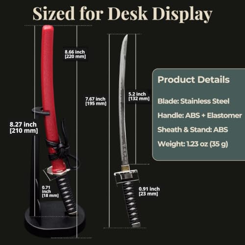 Wablade Sanada Yukimura Samurai Katana Letter Opener with Stand - Made in Seki, Japan
